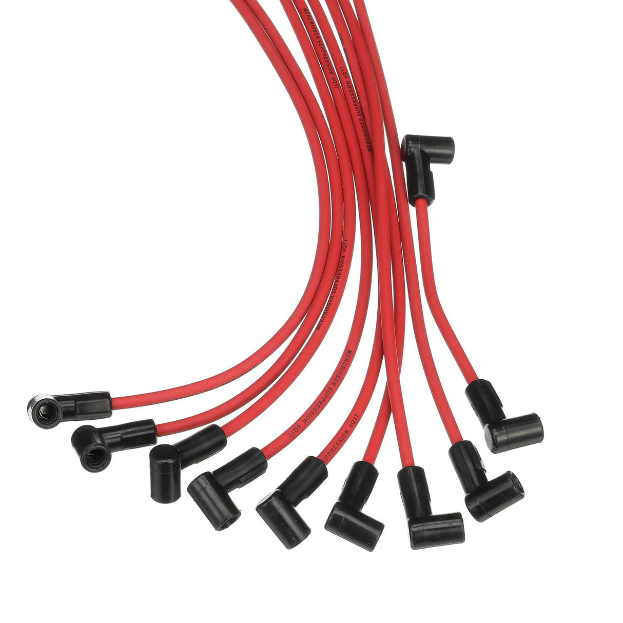 Mercury Mercruiser - Spark Plug Wire Kit - Red - Fits GM V-8 350 & 454/502 CID Engines with Delco HEI Ignition - 84-816608Q68