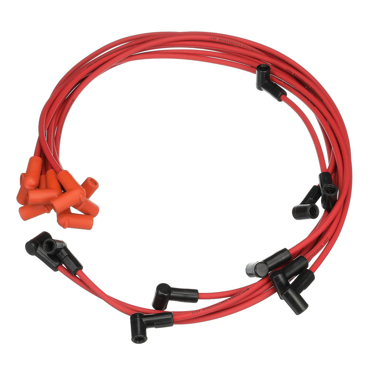 Mercury Mercruiser - Spark Plug Wire Kit - Red - Fits GM V-8 350 & 454/502 CID Engines with Delco HEI Ignition - 84-816608Q68