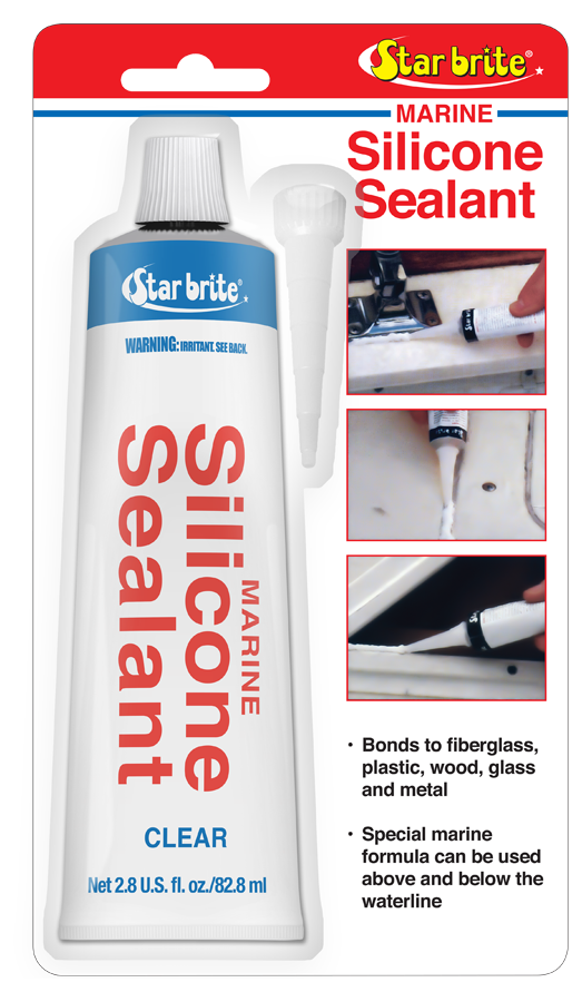 Starbrite - Marine Silicone Sealant - Clear - 2.8 oz, part of the collection of the best boat cleaning products from PartsVu