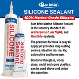 Starbrite - Marine Silicone Sealant - White - 10.1 oz - 82121