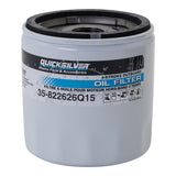 Mercury Quicksilver Outboard Four Stroke Oil Filter - Fits Mercury/Mariner V‑225 Four Stroke Outboard - Yamaha 225 HP Four Stroke Outboard Filter - 35-822626Q15