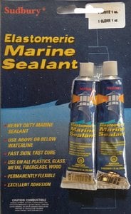 Sudbury Boat Care - Sealant 1 oz. Tubes, 1ea Clear & 1ea White - 334