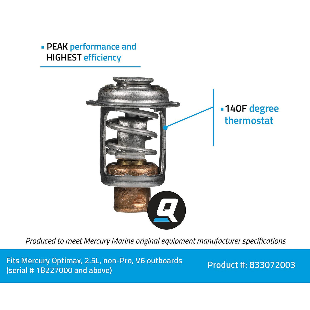 Mercury - Outboard 143 Degree Thermostat - 833072003