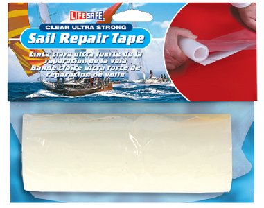 Incom - Life Safe Super Clear UV Stablized Ultra Strong Sail Patch Repair Tape - 6" x 10' - RE1175