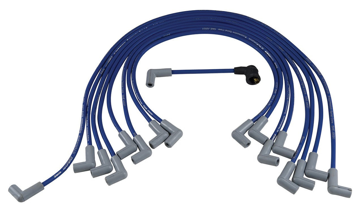 Mercury Mercruiser - Spark Plug Wire Kit - Blue - Fits GM Hi-Perf V-8 454/502/540/572 CID Engines with Thunderbolt IV Ignition - 84-847701Q7