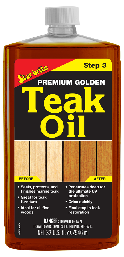 Starbrite - Premium Golden Teak Oil - Step 3 - 32 oz. - 85132