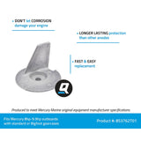 Mercury - Trim Tab Anode - Zinc - 853762T01