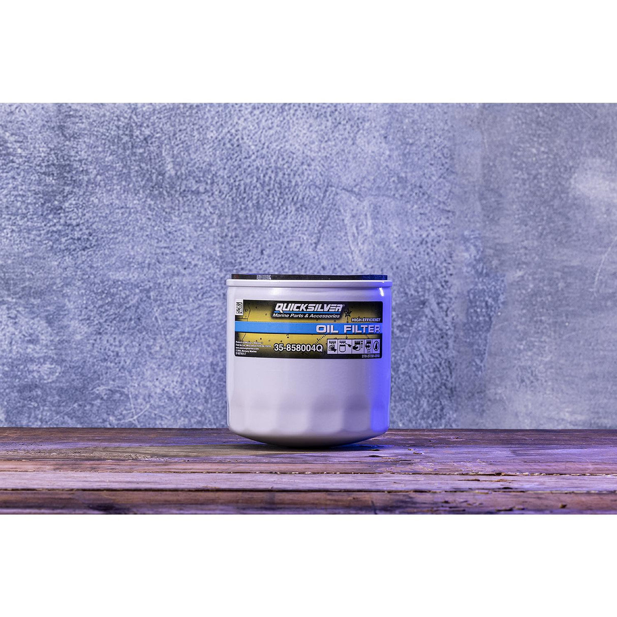 Mercury Quicksilver - Oil Filter - Fits MCM/MIE GM Engines, Except V‑6 Models w/Oil Filter Mounted on Engine Block & 4.5L & 6.2L Mercury Engine - 35-858004Q