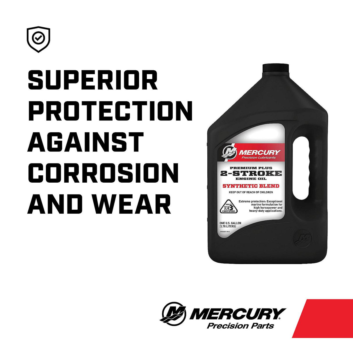 Mercury Premium Plus TCW 3 2 Stroke / Cycle Outboard Oil - Gallon - 92-858027K01