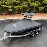 Yamaha Boat Fiberglass T-Top Mooring Cover - 222 FSH SPT E - Black - 2023  - MAR-22FSH-MC-23