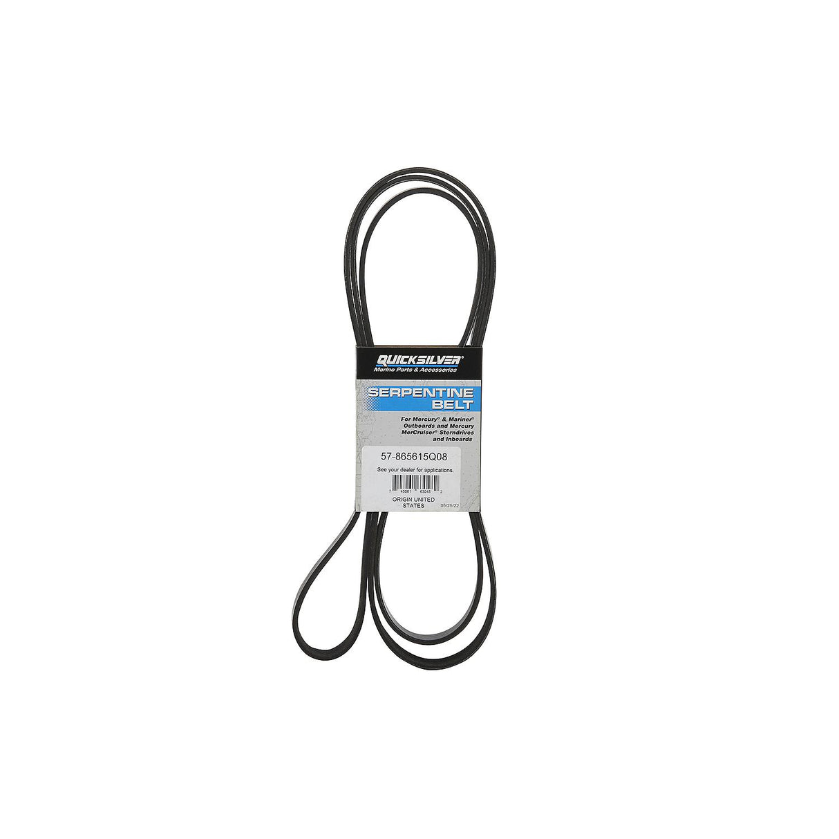Mercury Mercruiser - Serpentine Belt - 2535 mm - Fits MerCruiser V-6 & V-8 Bravo Engines - 57-865615Q08