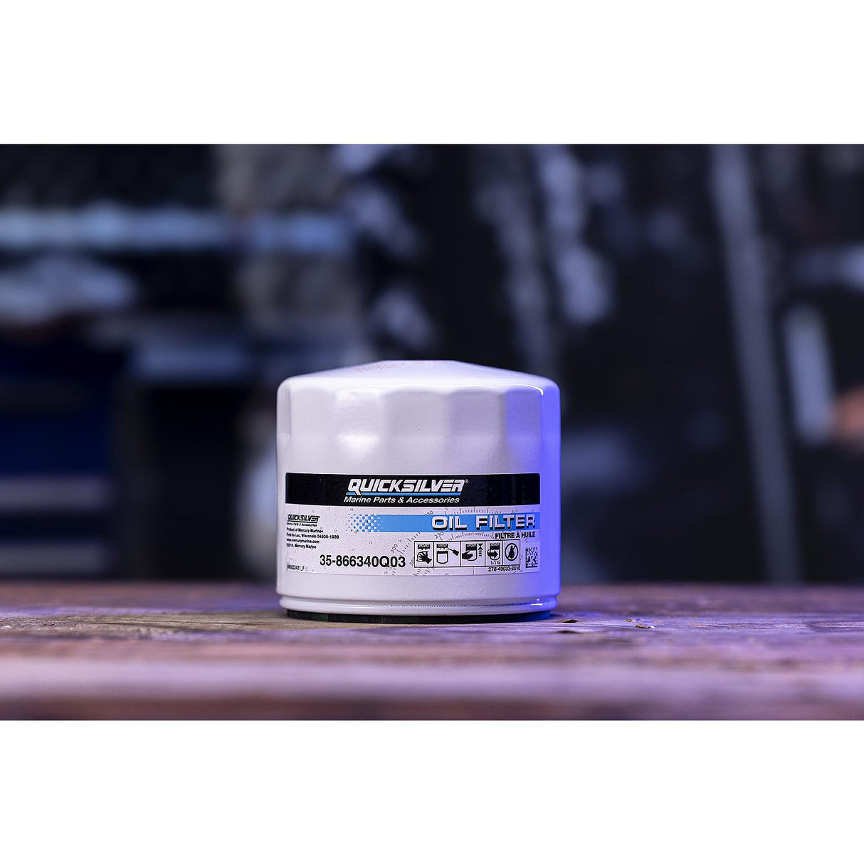 Mercury Quicksilver - Oil Filter - Fits MCM/MIE GM Engines, Except V‑6 Models w/Oil Filter Mounted on the Engine Block - 35-866340Q03