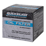 Mercury Quicksilver - Oil Filter - Fits MCM/MIE GM Engines, Except V‑6 Models w/Oil Filter Mounted on the Engine Block - 35-866340Q03
