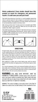 Starbrite - Emergency Repair Epoxy/Aluminum Putty Stick - 4 oz. - 87004