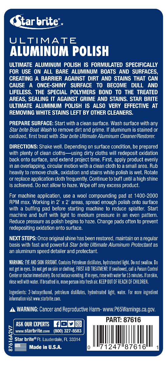 Starbrite - Ultimate Aluminum Polish - 16 oz. - 87616