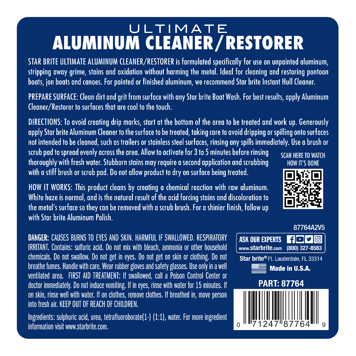 Starbrite - Ultimate Aluminum Cleaner & Restorer - 64 oz. - 87764