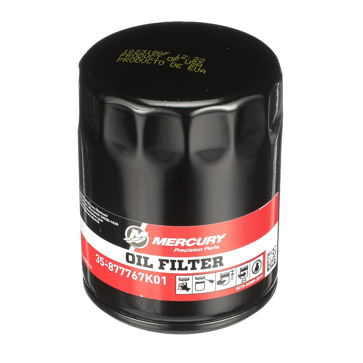 Mercury Outboard Four Stroke Oil Filter - Fits 135 - 150 - 175 - 200 HP Verado - 35-877767K01