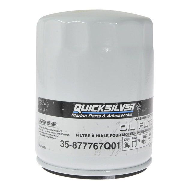 Mercury Quicksilver Outboard Four Stroke Oil Filter - Fits 135 - 150 - 175 - 200 Verado In‑line 4 Cylinder Outboard