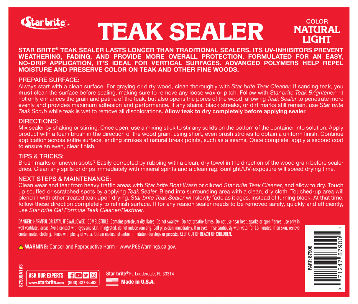 Starbrite - Teak Sealer Natural Light - 16 oz. - 87916