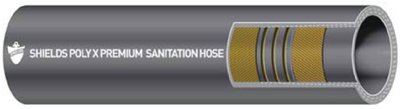 Shields - Poly X Polyurethane Flexible Sanitation Hose - 1-1/2" x 12-1/2' - 1051124