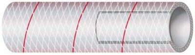 Shields Hose -  Hose - Clear Reinforced PVC Tubing With Red Tracer - Series 162 - 1620125