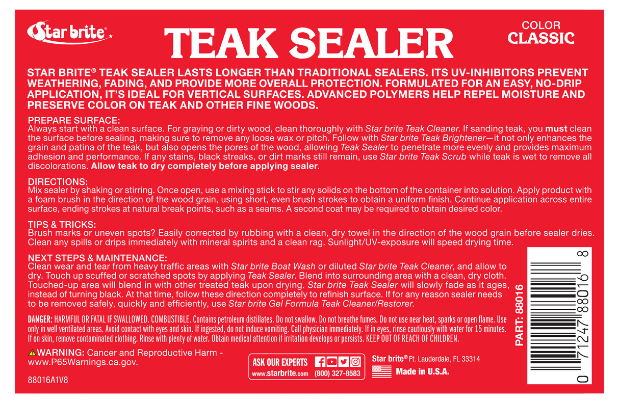 Starbrite - Teak Sealer Classic - 32 oz. - 88032