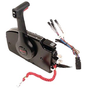 Mercury - Side Mount Remote Control - 20 Ft Harness - Fits Current Pull Style Throttle, Manual Start Mercury/Mariner 6/25 HP, 30/40-45 HP, 8/9.9, 15/20 HP FourStroke Models, & Force 25 HP - 881170A4