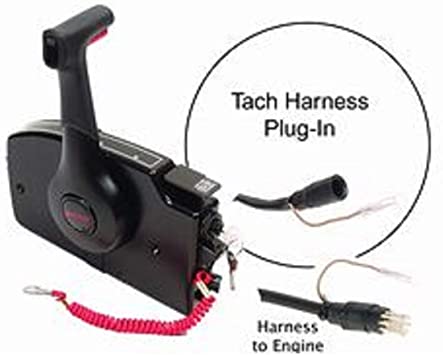 Mercury - Side Mount Remote Control - 15 Ft Harness - Fits Mercury/Mariner Outboards 20/25 HP - 881170A5