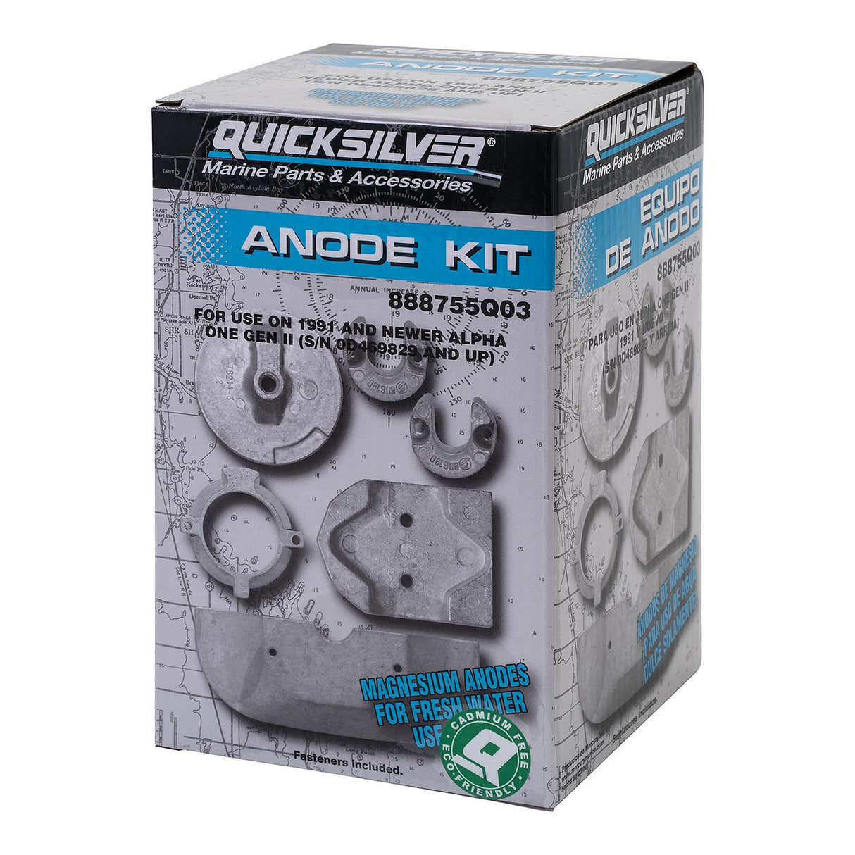 Mercury Quicksilver - Magnesium Anode Kit - Fits Alpha One Gen II Drives - 97-888755Q03
