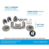 Mercury Quicksilver - Magnesium Anode Kit - Fits 2003/Newer Bravo III Drive - 97-888760Q04