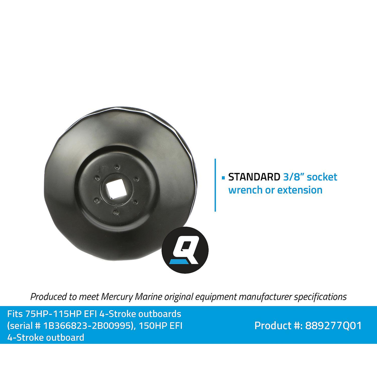 Mercury Quicksilver - Oil Filter Wrench - See Description for Application - 91-889277Q01