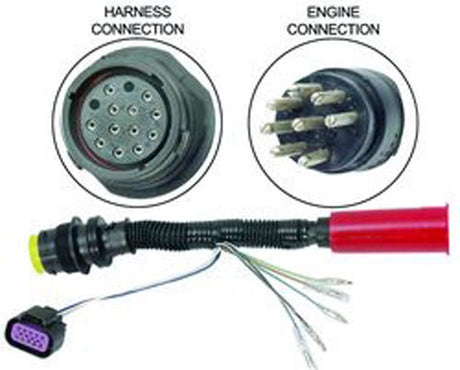 Mercury - Harness Adapter - Non DTS 14 Pin Female to 8 Pin Male - Fits Older Outboards SmartCraft Compatible Engines- 84-892092T01