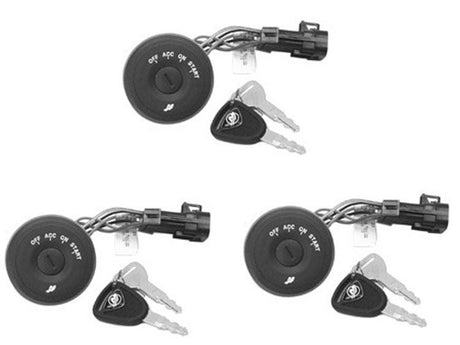 Mercury - Triple Key Switch Kit - 4 Position - Matched Keys - 87-893353A05