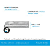 Mercury - Power Trim Anode - Fits L‑6 Verado Outboard, 200, 225, 250, 275, 300, 350, 400 HP "NEW" V8 & Verado SeaPro FourStroke Outboards - 97-893404