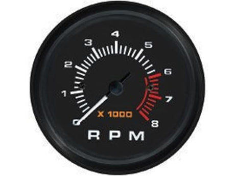 Mercury Quicksilver - International II Tachometer - Black Face - Black Bezel - For Various Mercury Outboards & MCM Products - 79-895283Q46