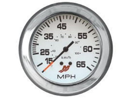 Mercury - Flagship Speedometer - White Face - Chrome Bezel - 3-3/8 inch Diameter - 79-895285A43