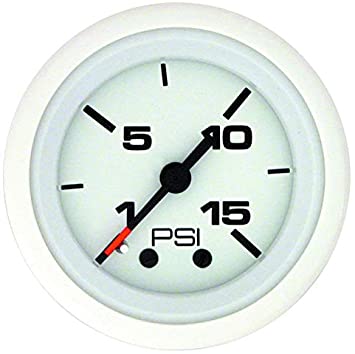 Mercury - Flagship Water Pressure Gauge - White Face - White Bezel - Fits Mercury/Mariner 25 E/EL, 30-125, Vâ€‘6, & Force 40/50 - 79-895288A22