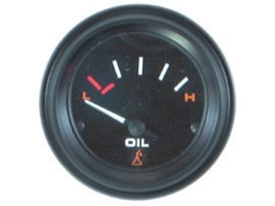 Mercury Quicksilver - International II Oil Pressure Gauge - Black Face - Black Bezel - Fits All MCM/MIE Gasoline Engines & Mercury/Mariner 25/30/40/45/50/225 Outboards - 79-895289Q41