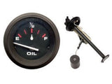 Mercury Quicksilver - Admiral Oil Level Gauge - Black Face - Black Bezel - Fits Vâ€‘6 Outboard 3 US Gal & 1.8 US Gal Remote Oil Reservoirs - 79-895290Q01