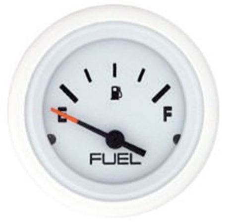 Mercury - Flagship Fuel Gauge - White Face - White Bezel - For 12 Volt/240 OHM System - 79-895291A21