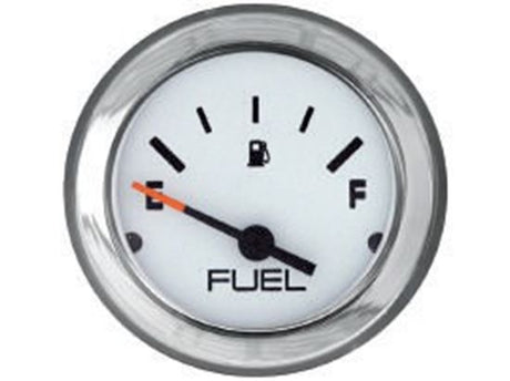 Mercury - Flagship Fuel Gauge - White Face - Chrome Bezel - 12 Volt - 240 Ohm - 24 Pack - 79-895291B41