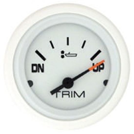 Mercury - Flagship Power Trim Gauge - White Face - White Bezel - Fits Sterndrives and Outboards - 79-895292A21