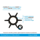 Mercury - Outboard Water Pump Impeller - Fits Various 3.5-9.8 HP - 47-89980