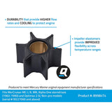 Mercury - Outboard Water Pump Impeller - Fits MCM & Outboard Applications - 47-89984T4