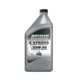 Quicksilver 4 Stroke Marine Engine Oil High Performance Synthetic Blend 25W50 - Quart - 92-8M0053662