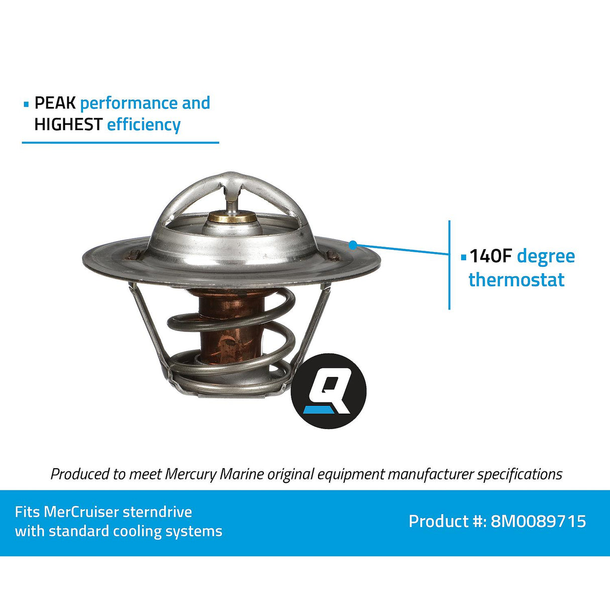 Mercury - Thermostat - 140 Degree - See Description for Applicable Models
