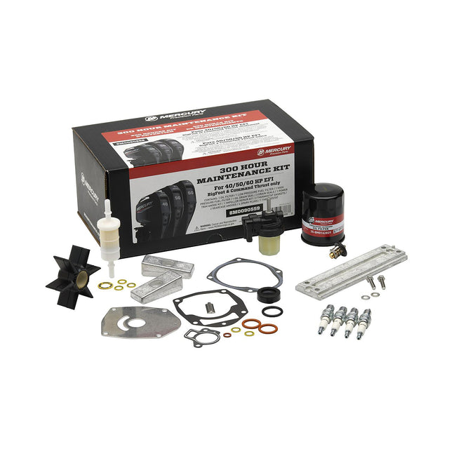 Mercury 40/50/60 HP EFI Four Stroke 300 Hour Service Kit - BigFoot & CT Gearcases Only - 8M0090559