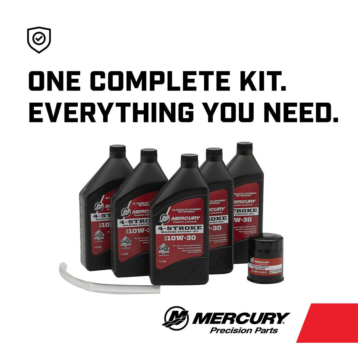 OIL CHANG KT - MERCURY MARINE 75 90 & 115 HP EFI FOUR STROKE OUTBOARD FC-W 10w-30 OIL CHANGE KIT - 8M0107510