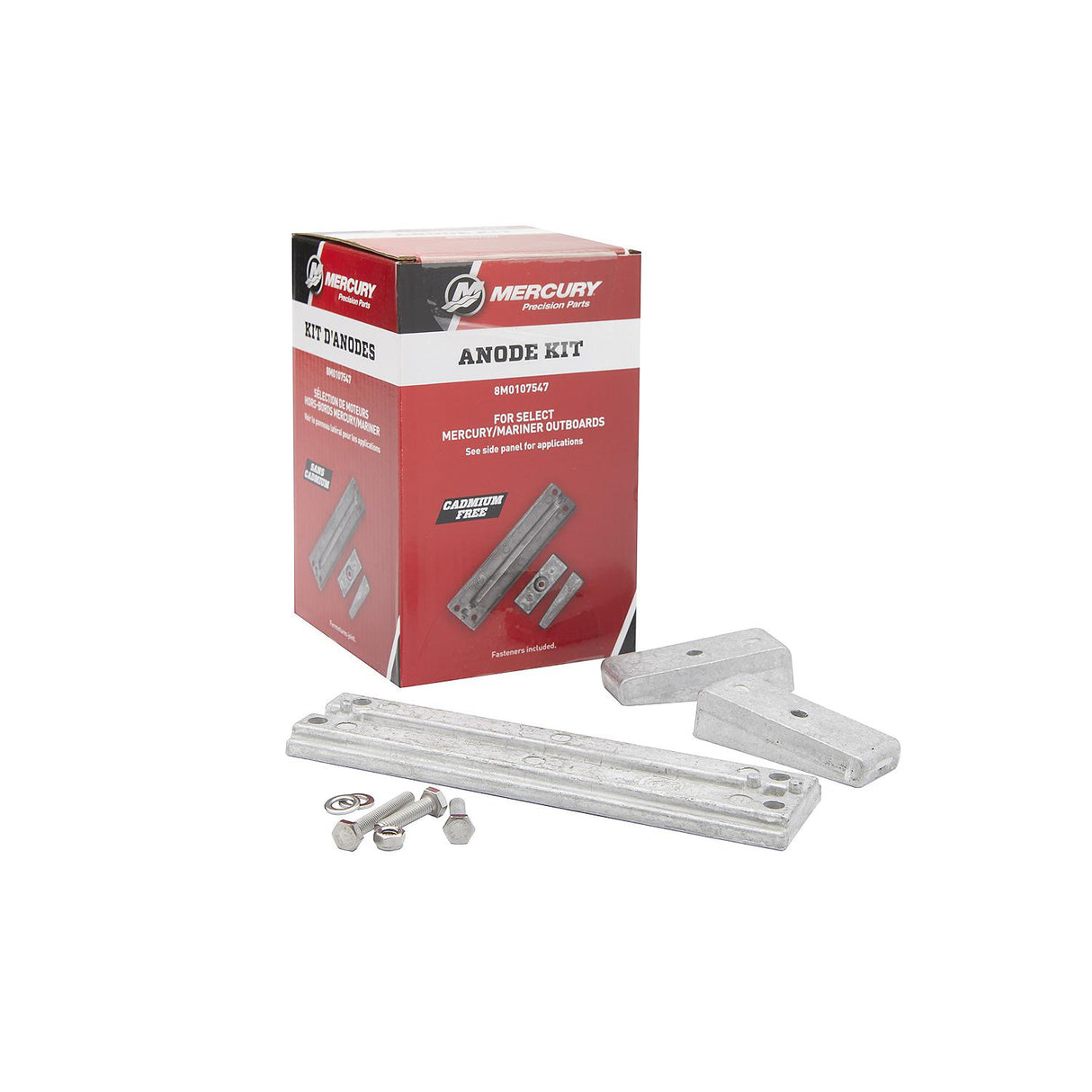 Mercury 97-8M107547 Outboard Aluminum Anode Kit - Fits 40 - 50 - 60 - 75 - 90 - 115 HP EFI Four Stroke