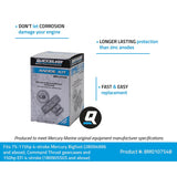 Mercury Quicksilver 97-8M0107548 Outboard Anode Kit - Fits 75 ‑ 115 HP EFI Four Stroke - 150 HP EFI FourStroke